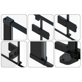 Rea Sprchovací kút Fargo Black 90x120 REA-K3214