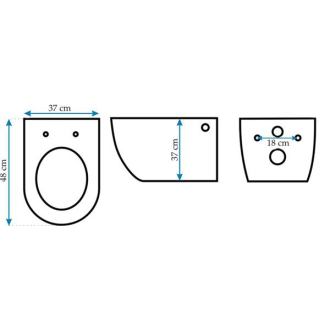 Rea Závesné WC Carlo Mini Rimless Basic ABS/ZM REA-C6200