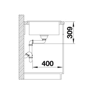 Blanco FARON XL 6 S 525896 drez s odkvapom, obojstranný čierna drez vstavaný
