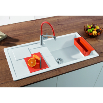 Blanco SITY XL 6 S Orange 525967 drez s odkvapom, drez vpravo čierna drez vstavaný