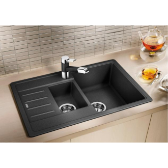 Blanco LEGRA 6 S Compact 526085 drez s odkvapom, obojstranný čierna drez vstavaný