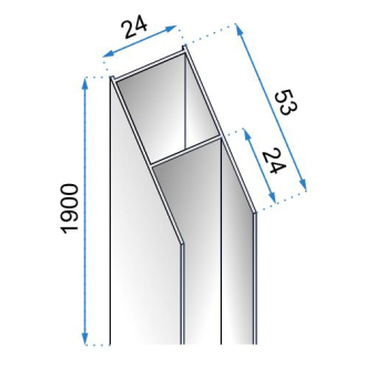 Prodĺžovací profil pre kabíny a dvere K7512