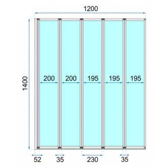Rea vaňová zástena 1200x1400 Idea 120 REA-W0850