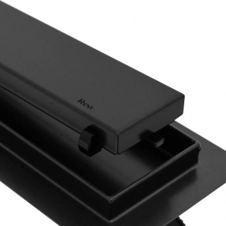 Rea Odtokový žľab + sifón + nohy + tesniaca manžeta Neo&amp;Pure 800 N PRO Black REA-G8907
