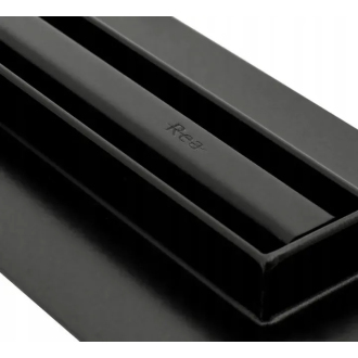 Rea Odtokový žľab + sifón + nohy + tesniaca manžeta Neo Slim Pro-700 Black REA-G8901