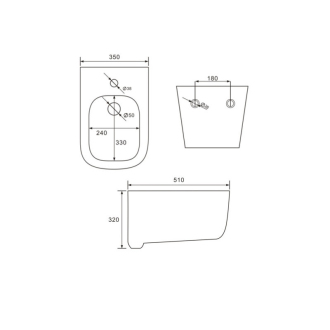 MEXEN MARGO BIDET závesný bidet 51 cm 35425100