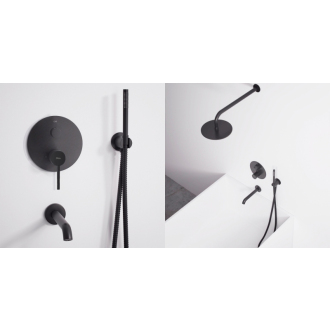 Rea Vanový a sprchový set s výlevkou Lungo Black REA-P4112