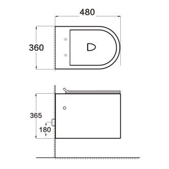 MEXEN SOFIA BLACK závesný bidet 48 cm 35544870