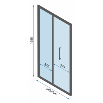 Rea Dvere sprchové 90 Rapid Fold REA-K6419