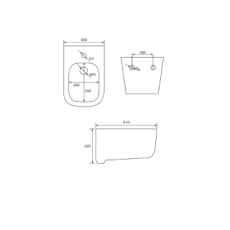MEXEN STELLA BIDET závesný bidet 51 cm 35685100