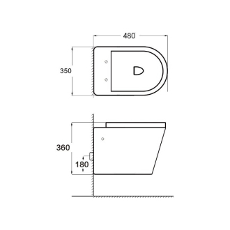 MEXEN RICO BIDET závesný bidet 48 cm 35724800