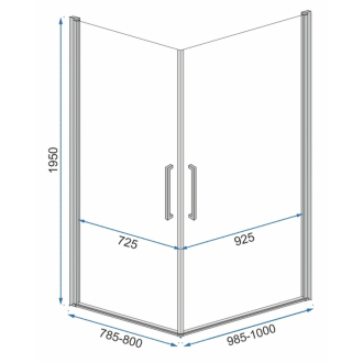 Rea Sprchovací kút Abra 90x90 REA-K5502