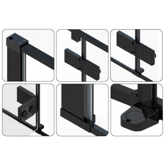 Rea Sprchovací kút Fargo Black 90x120 REA-K3214
