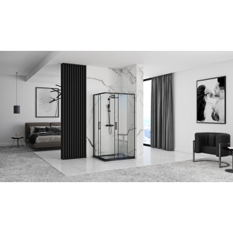 Rea Sprchovací kút Punto Black 80x100 REA-K4806