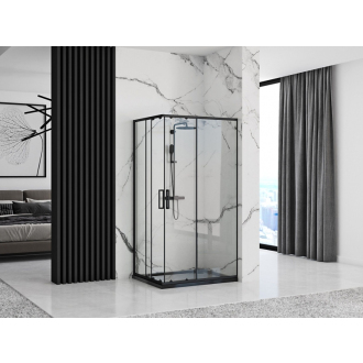 Rea Sprchovací kút Punto Black 80x100 REA-K4806