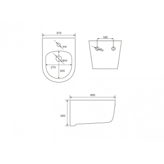 MEXEN CARMEN závesný bidet 49 cm 35884900