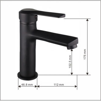 MEXEN SABRE Black umývadlová batéria 72100-70