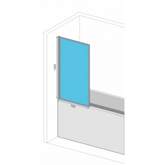 Rea vaňová zástena pevná 700X1400 Lagos-1 Fix 70 REA-K4560