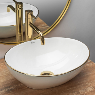 REA Umývadlo na dosku Sofia Gold Edge REA-U3287