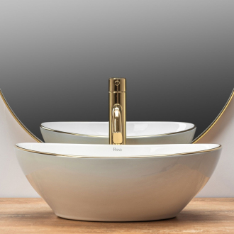 REA Umývadlo na dosku Sofia Gold Edge REA-U3287