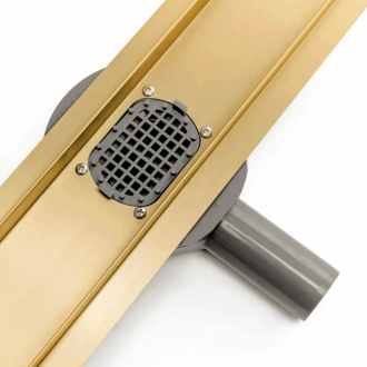 Rea Žľab s roštom Neo Slim L.Gold Pro-800 Mirror