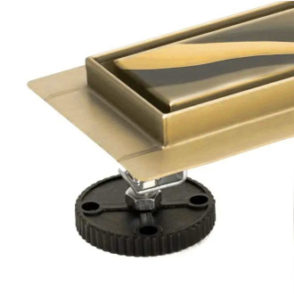 Rea Žľab s roštom Neo Slim L.Gold Pro-800 Mirror