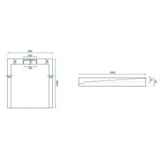 Rea Sprchová vanička White Grand 80x100 REA-K4590