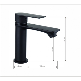 MEXEN ROYO umývadlová batéria, Black 72200-70
