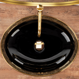 Rea Umývadlo na dosku Margot Black Gold REA-U8978
