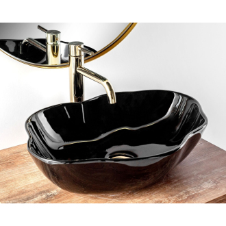 Rea Umývadlo na dosku Pearl Black Shinny REA-U0858