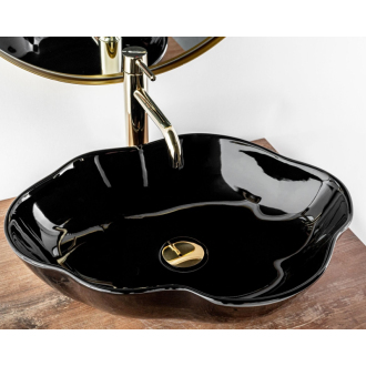 Rea Umývadlo na dosku Pearl Black Shinny REA-U0858