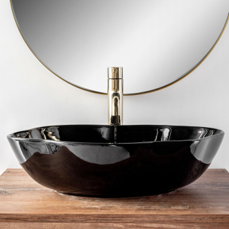 Rea Umývadlo na dosku Pearl Black Shinny REA-U0858