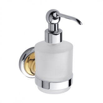 BEMETA RETRO zlato-chróm: Dávkovač tekutého mydla 200ml, sklo MINI 144209108