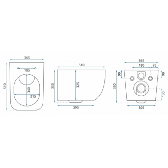 Rea Závesné WC Martin Duroplast Slim REA-C8006
