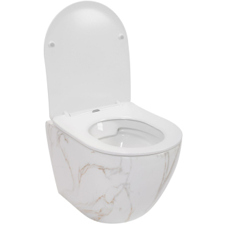 Rea Závesné WC Carlos Rimless Duroplast Flat Zm Aiax Shiny Rea-c6385
