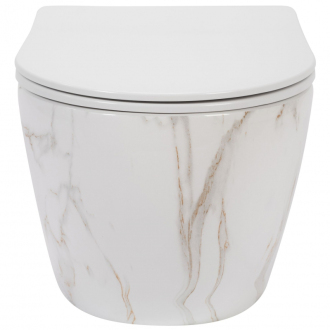 Rea Závesné WC Carlos Rimless Duroplast Flat Zm Aiax Shiny Rea-c6385