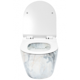 Rea Závesné WC Carlos Duroplast Slim Zm Granit Shiny REA-C8002