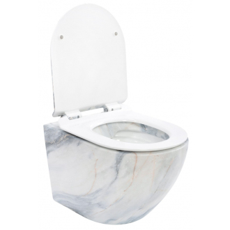 Rea Závesné WC Carlos Duroplast Slim Zm Granit Matt REA-C8003