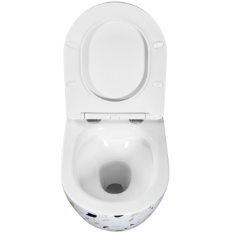 Rea Závesné WC Carlos Duroplast Slim Zm Terazzo REA-C8005