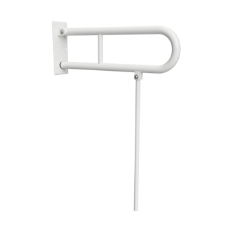 BEMETA HELP: Sklopný úchyt v tvare U s opornou nohou 600 mm, biely 301102074N