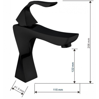 MEXEN ESTRELLA Black umývadlová batéria 72300-70