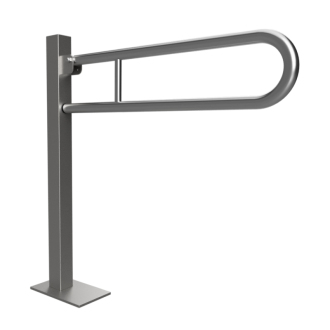 BEMETA HELP: Sklopné madlo ukotvené do zeme 813 mm, nerez brús, s krytkou 301507602