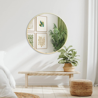 REA Okrúhle zrkadlo MR20G Gold 60cm HOM-09820