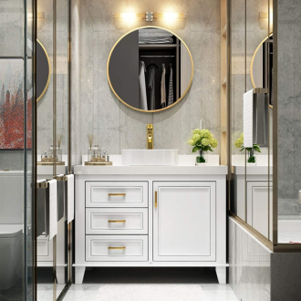 REA Okrúhle zrkadlo MR20G Gold 60cm HOM-09820