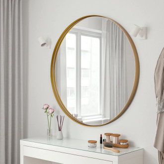 REA Okrúhle zrkadlo MR20G Gold 70cm HOM-09821