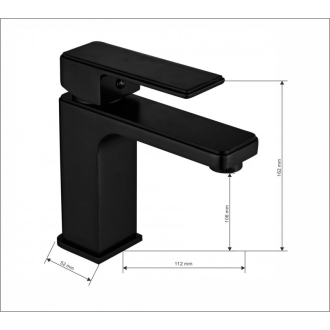 MEXEN MINO Black umývadlová batéria 72400-70