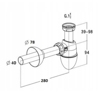 Mereo &quot;umýv.vý sifón Easyphon 5/4&quot;&quot;,?32mm,vr.rozety a odpadové rúrky PR7160 (0202073)&quot;
