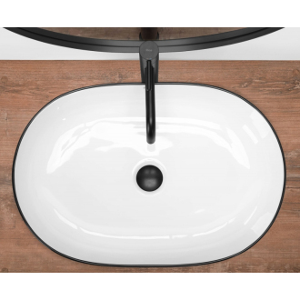 Rea umývadlo na dosku Cleo - white black edge REA-U6210