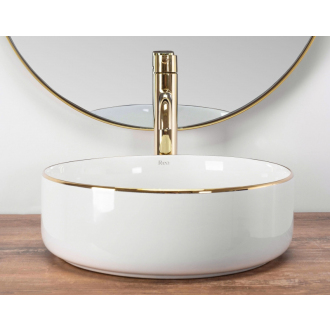 Rea umývadlo na dosku Sami - gold edge REA-U6758