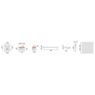 Rea sprchový termostatický set Fenix Davis-čierna REA-P6357
